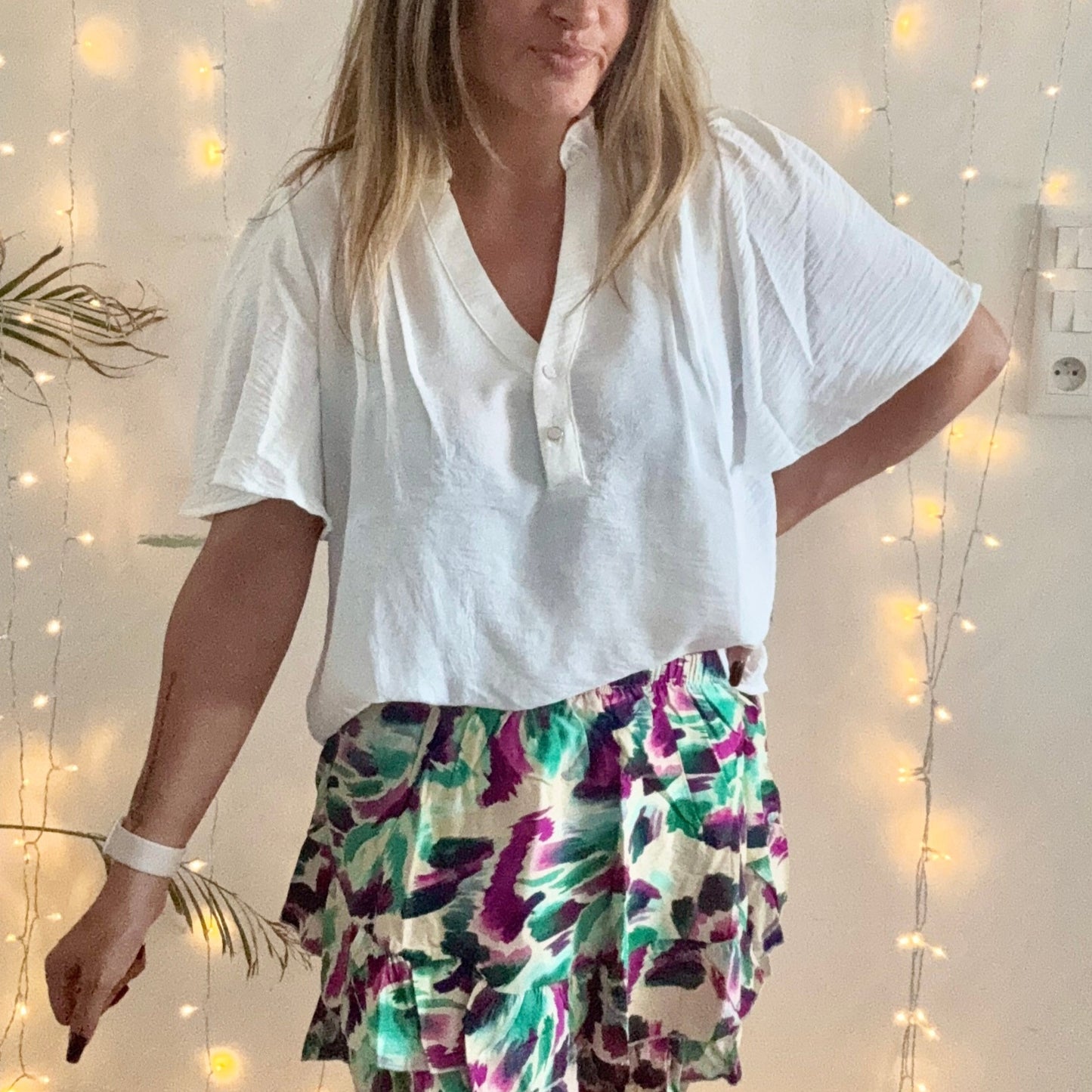 Jupe Short OLYME FUSHIA