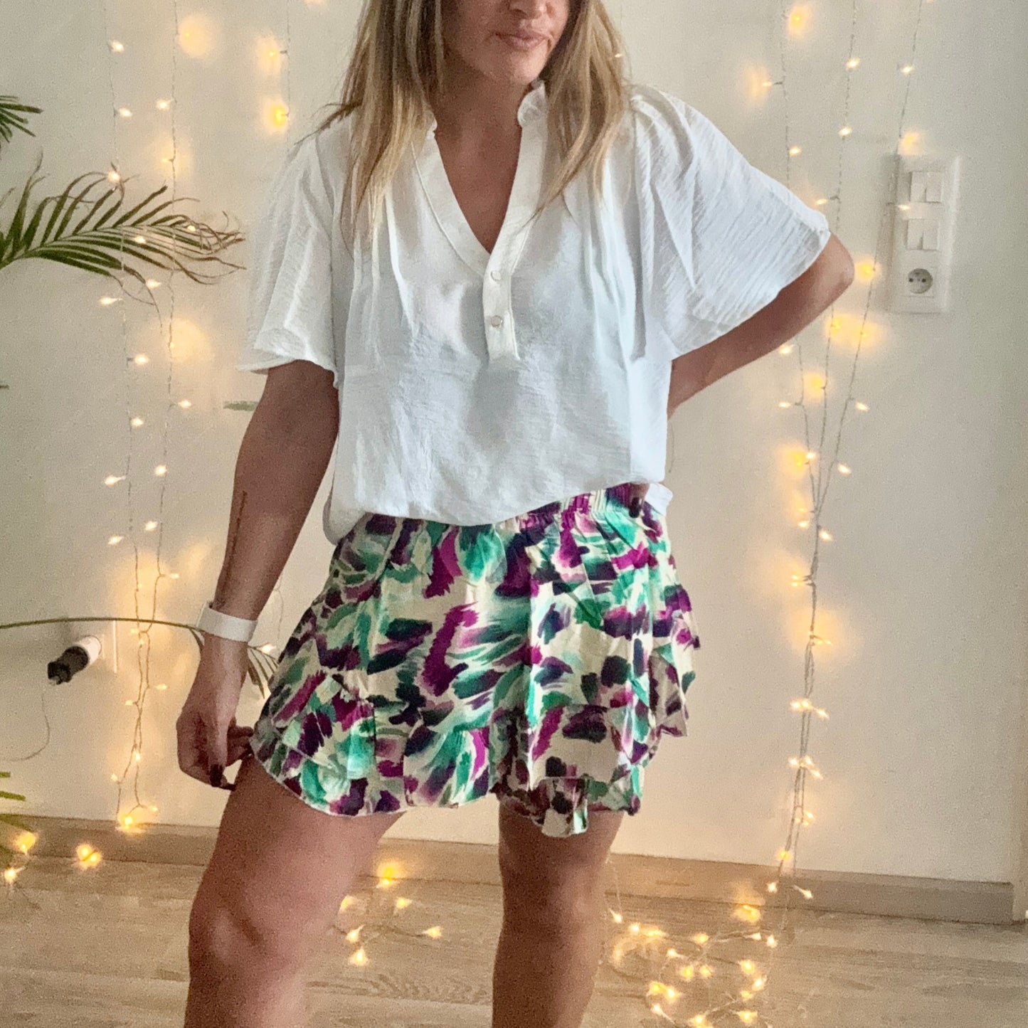 Jupe Short OLYME FUSHIA