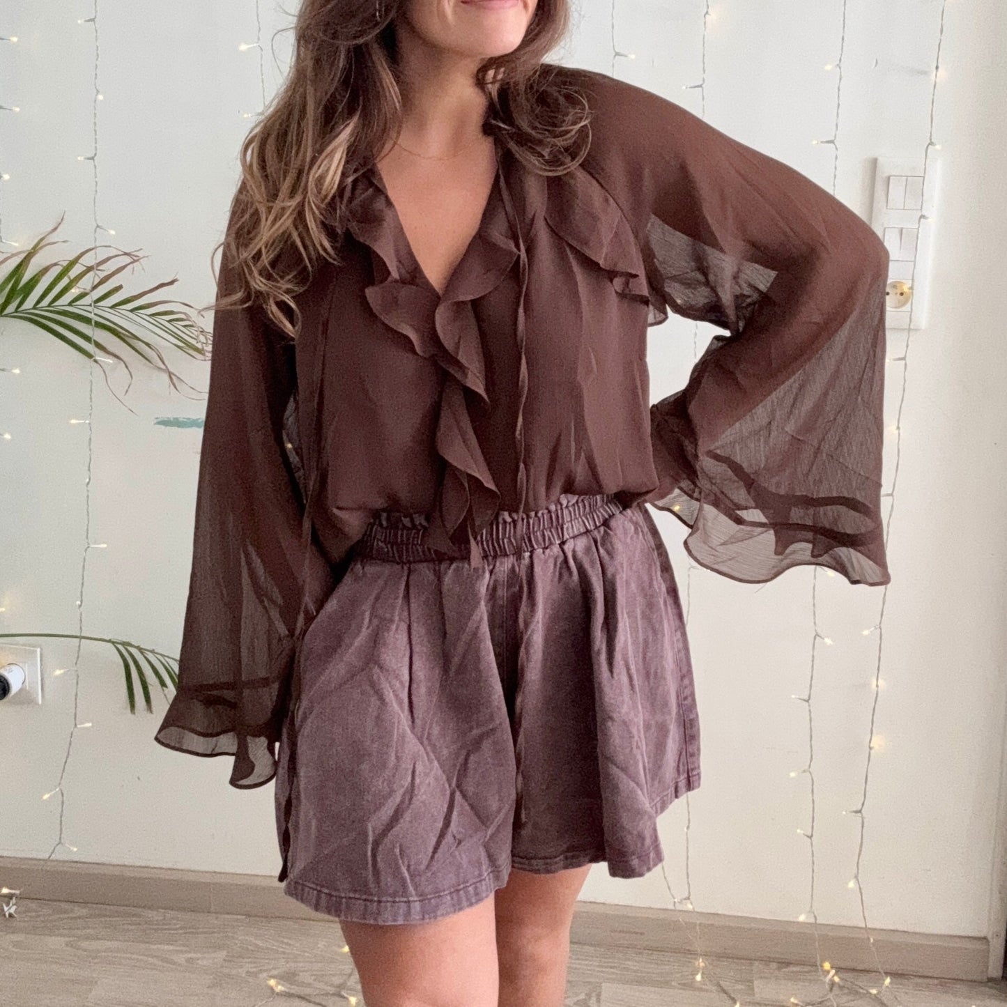 Jupe short IVA CHOCO