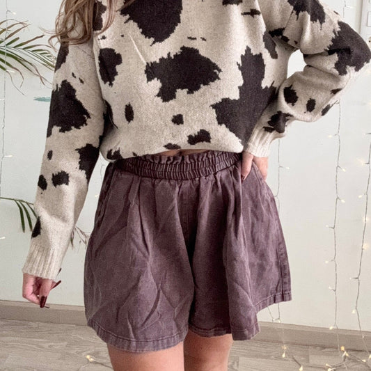 Jupe short IVA CHOCO