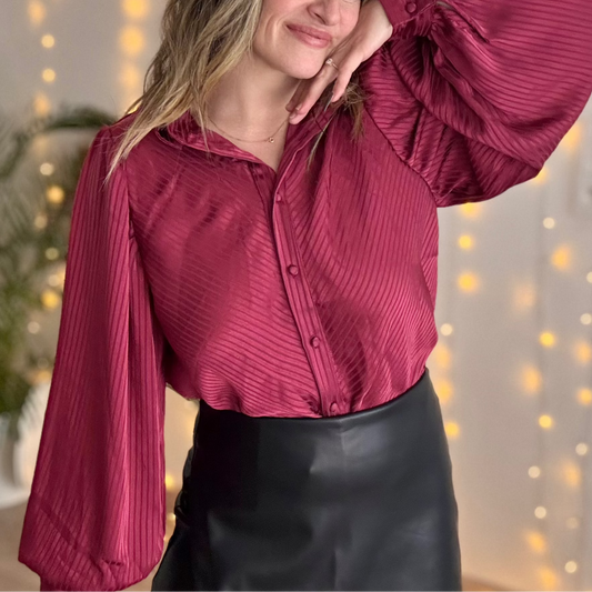 CHEMISE KIARA Bordeaux