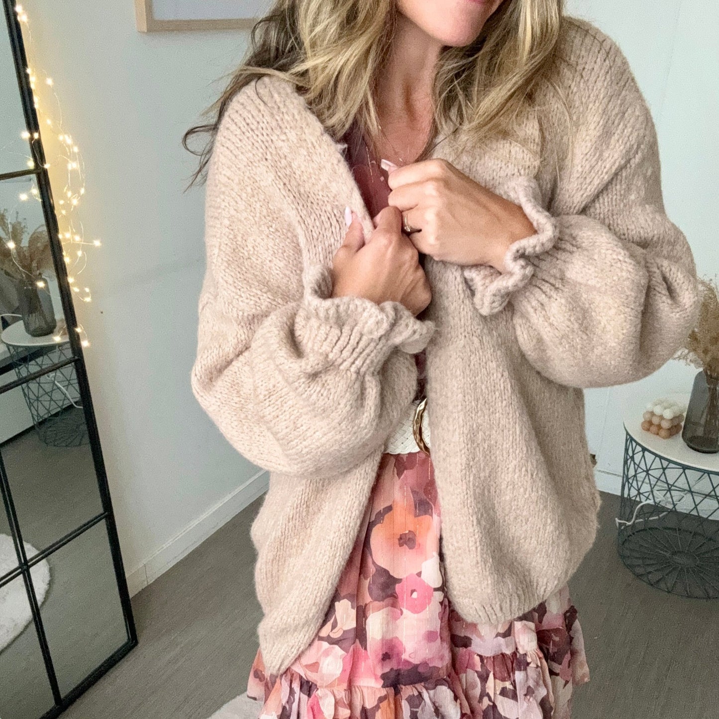 Gilet écru CAMILLE