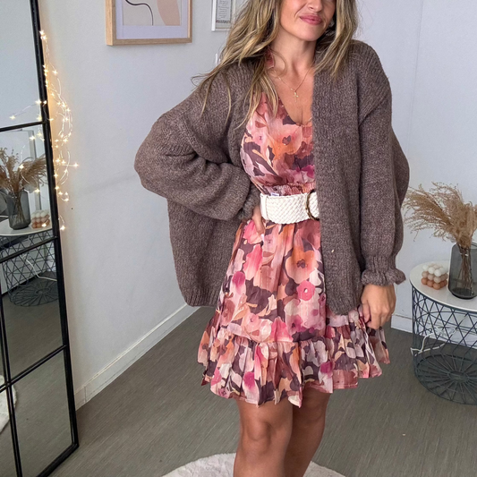 Gilet marron CAMILLE